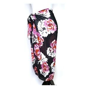 Floral Peony Print Beach Sarong